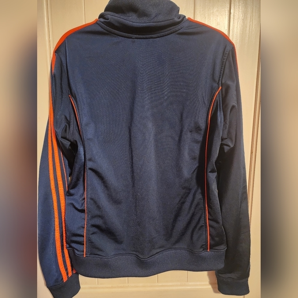 Adidas Navy Blue with orange stripes jacket Men''s Size M. - Picture 6 of 6